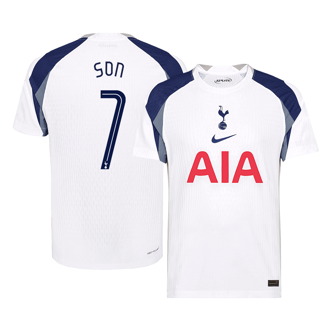 SON #7 Authentic Tottenham Hotspur Home Soccer Jersey 2025/26 White - UCL