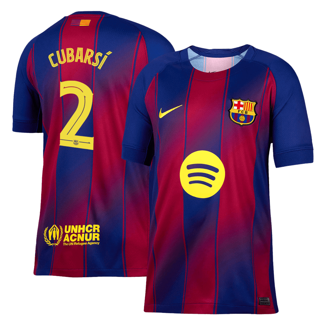 CUBARSÍ #2 Barcelona Home Soccer Jersey 2025/26 -UCL