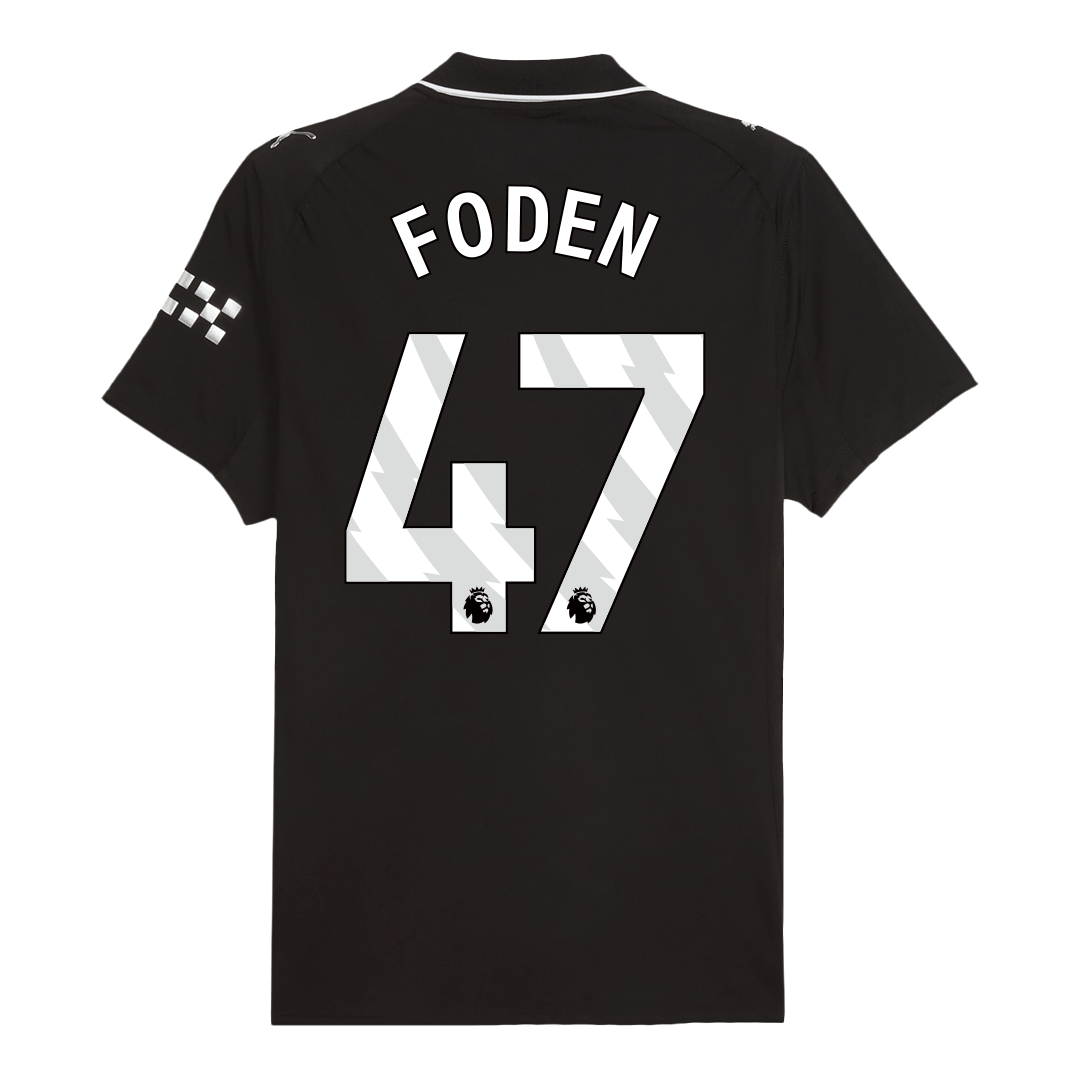 FODEN #47 Manchester City Away Authentic Soccer Jersey 2025/26
