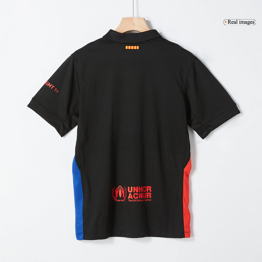 Gift-Barcelona Away Soccer Jersey 2024/25- Spotify Logo Without Text