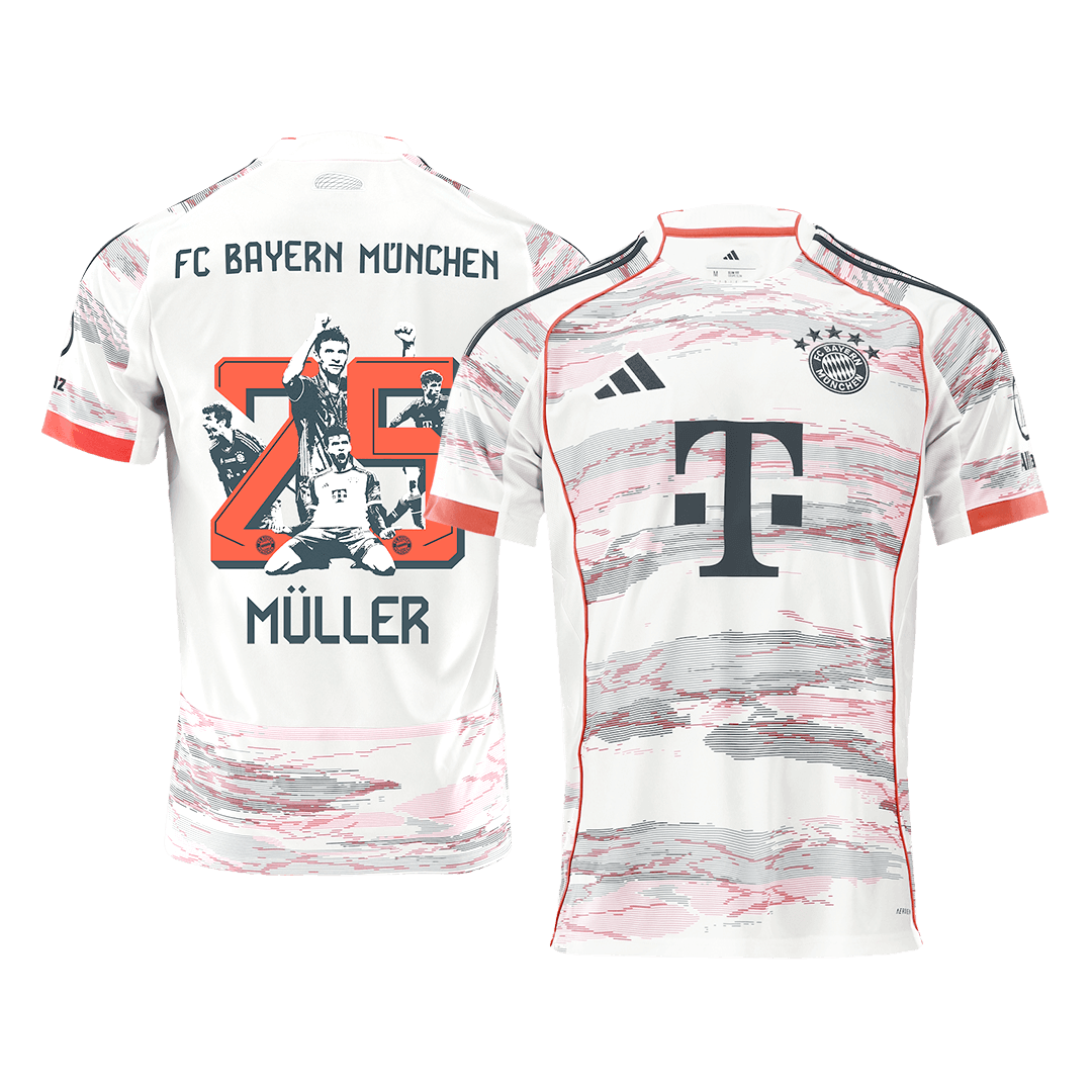 M¨¹LLER Special #25 Bayern Munich Away Soccer Jersey 2025/26 White