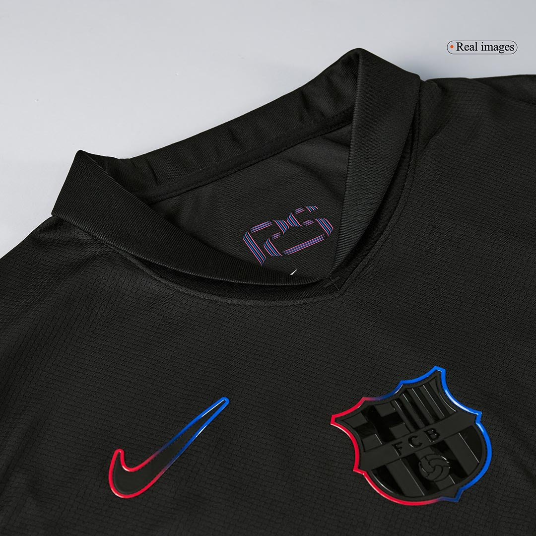 Barcelona RAPHINHA #11 Soccer Jersey Away Custom Shirt 2024/25 Spotify Logo Without Text
