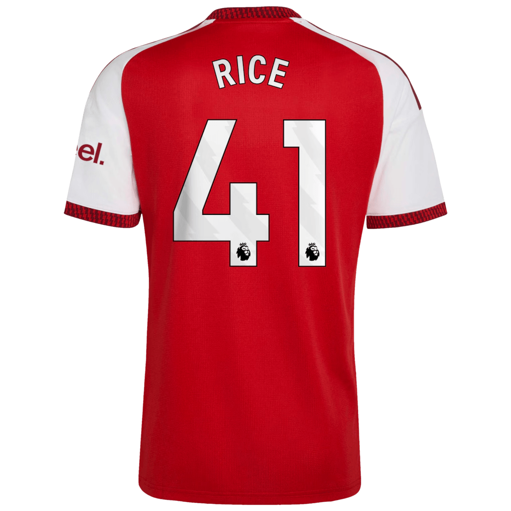 Arsenal 2026/27 Home Stadium Replica Jersey - Rice #41 back view