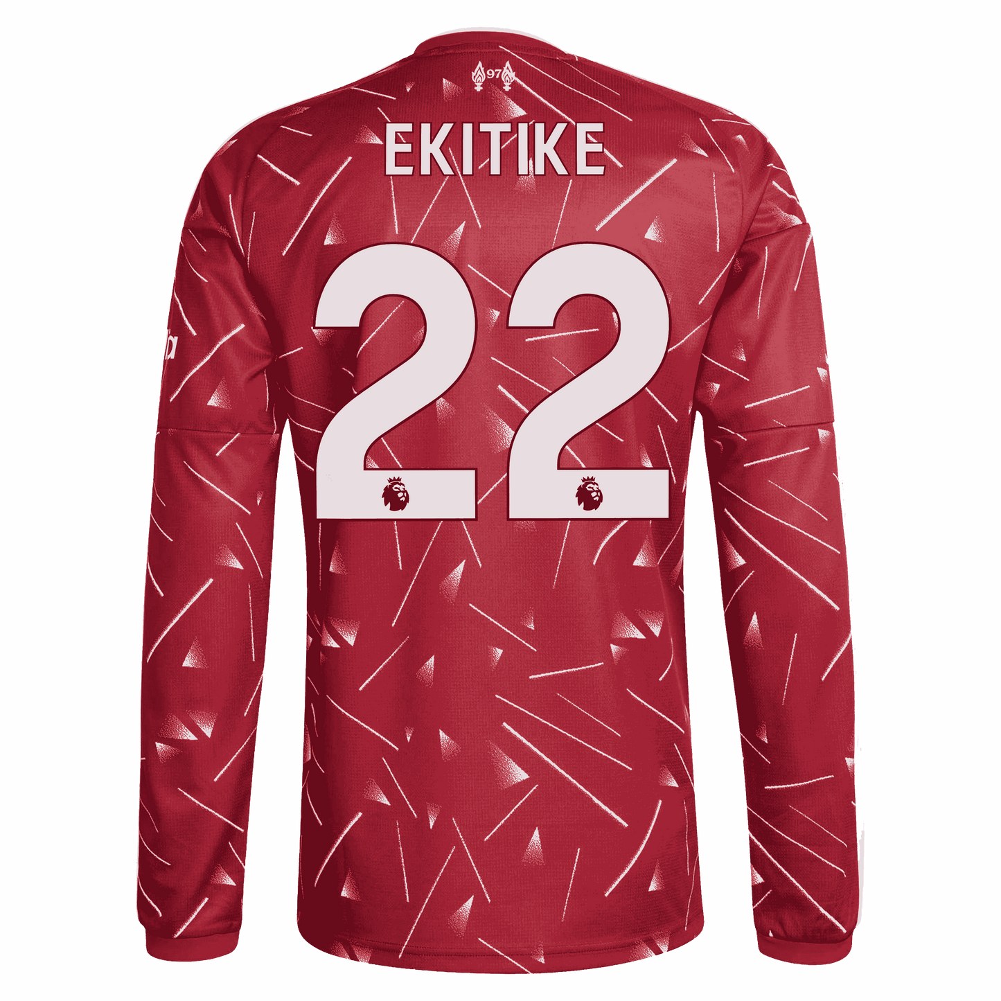 Liverpool 2026/27 Home Stadium Replica Long Sleeve Jersey - Ekitike #22 back view