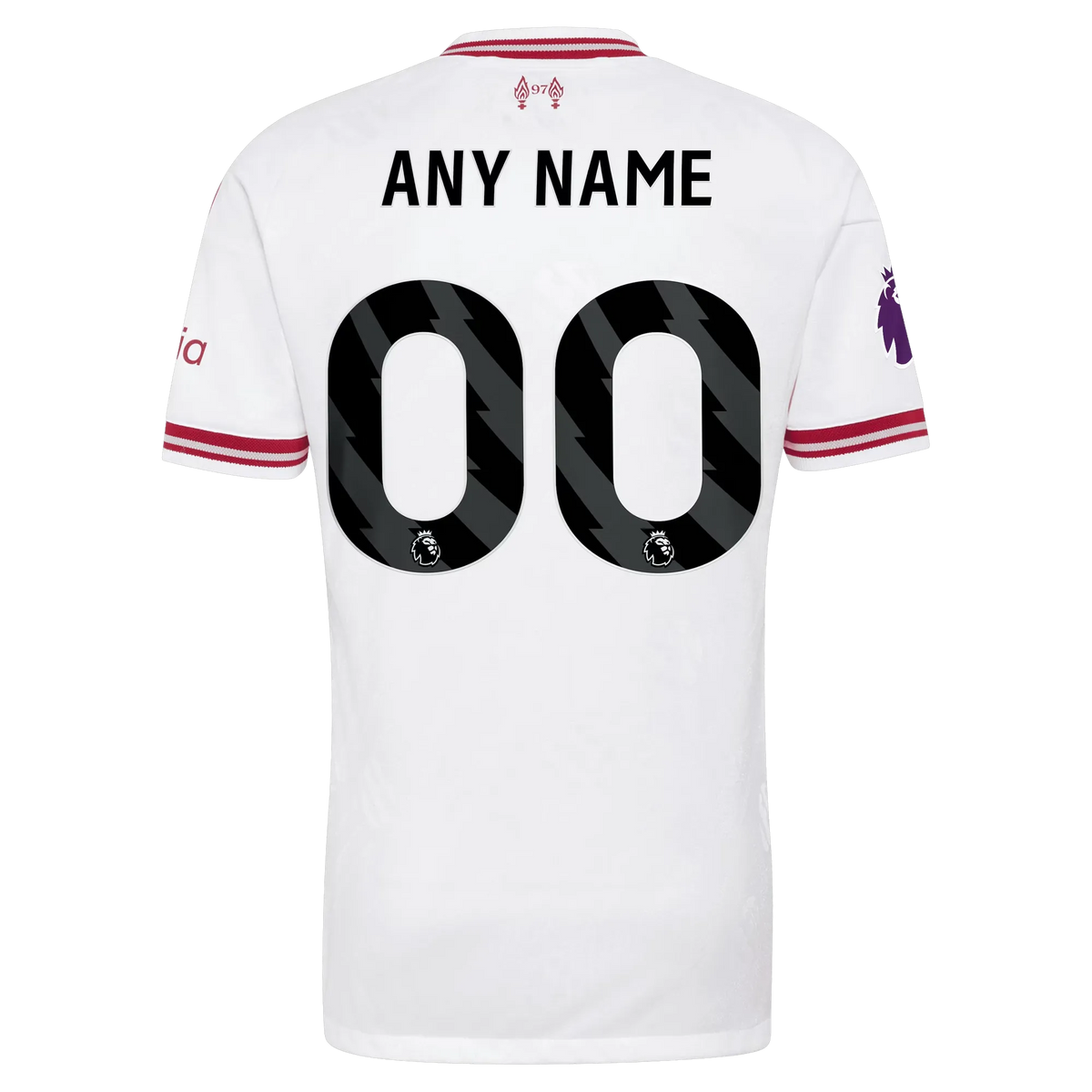 Back view of Liverpool 2026-2027 away white on-field authentic custom football shirt by Final Third Kit