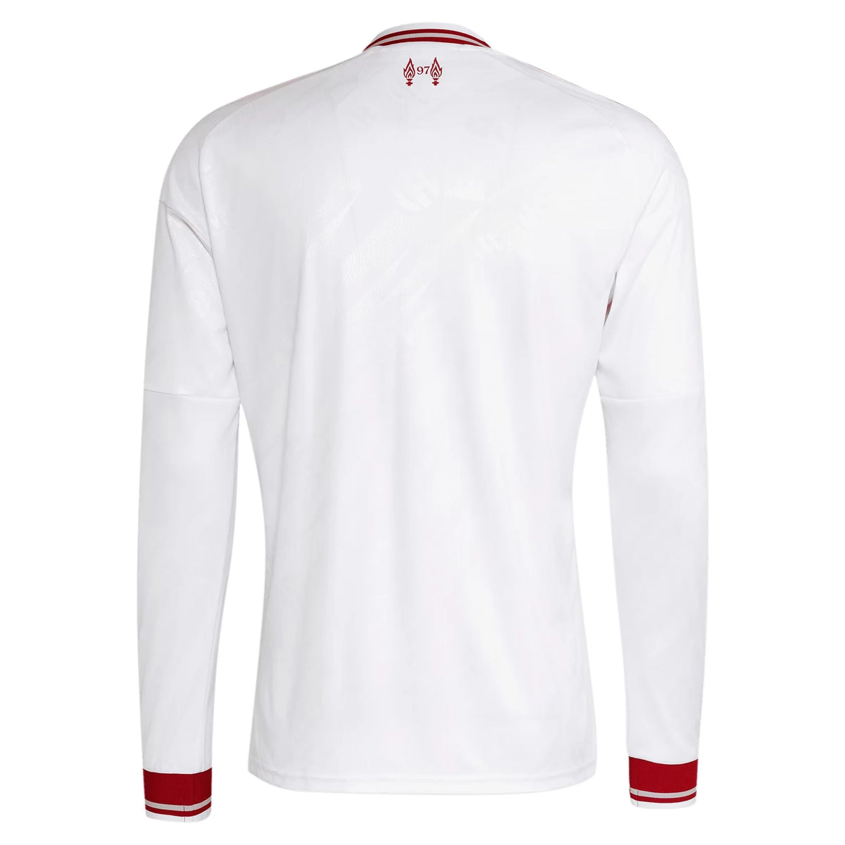Back view of Liverpool 2026-2027 away white replica long sleeve football shirt by Final Third Kit