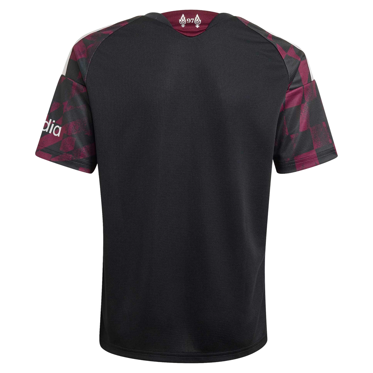 Back view of youth Liverpool 2026-2027 third black replica football shirt by Final Third Kit