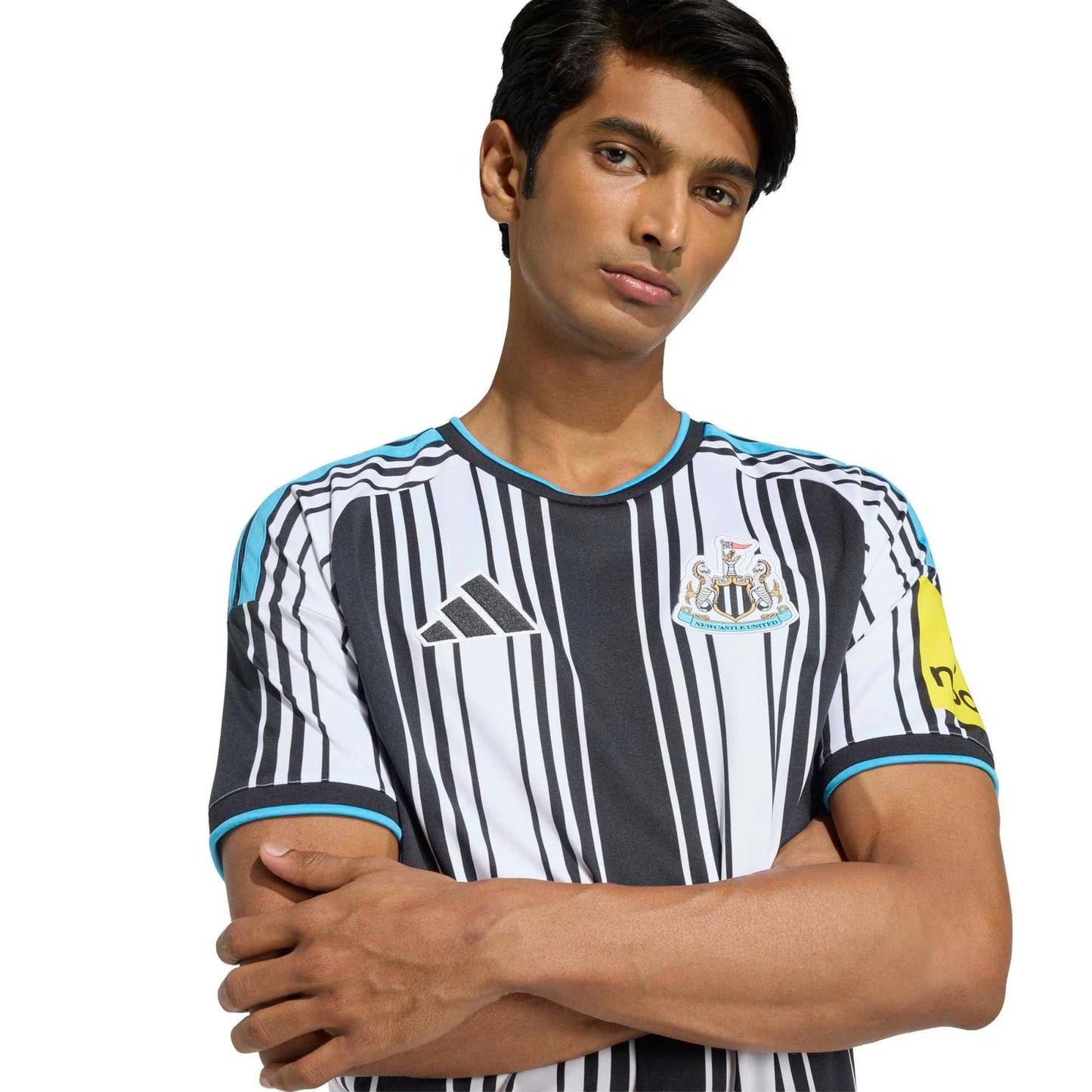 Front View Of A Man Wear A Newcastle United 2026 27 Away Jersey