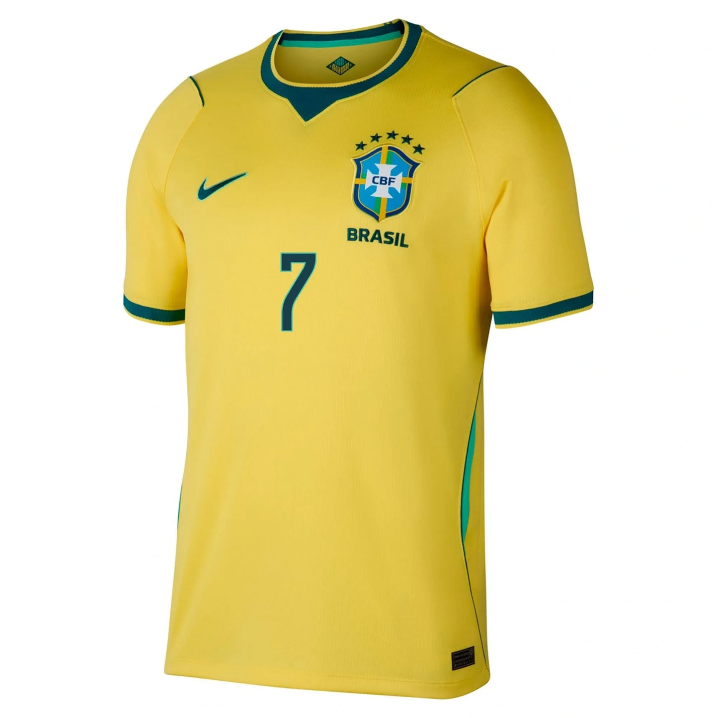 Brazil 2026 World Cup Home Stadium Replica Jersey With Vini Jr. #7 Printing Front View