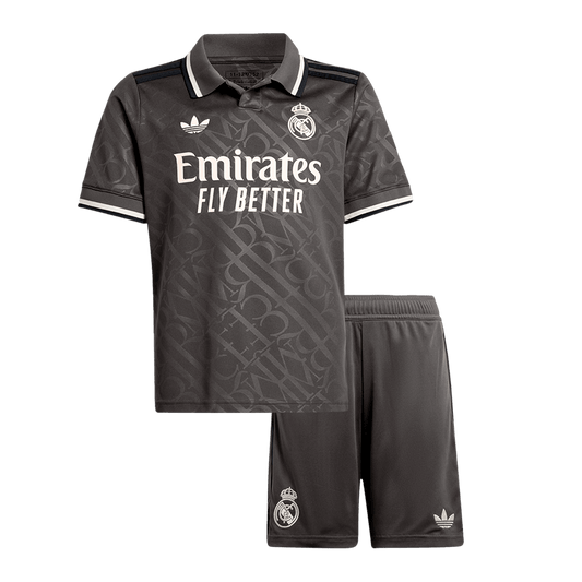 Gift-Kid's Real Madrid Third Away Soccer Jersey Kit (Shirt+Shorts) 2024/25