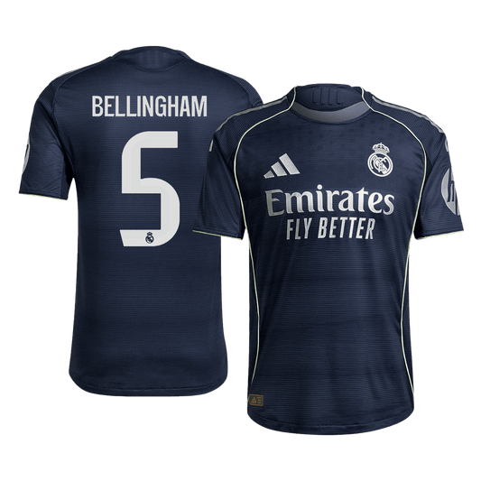 BELLINGHAM #5 Real Madrid Away Authentic Soccer Jersey 2025/26