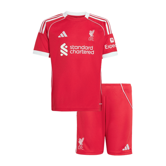 Liverpool Home Kids Soccer Jerseys Kit 2025/26