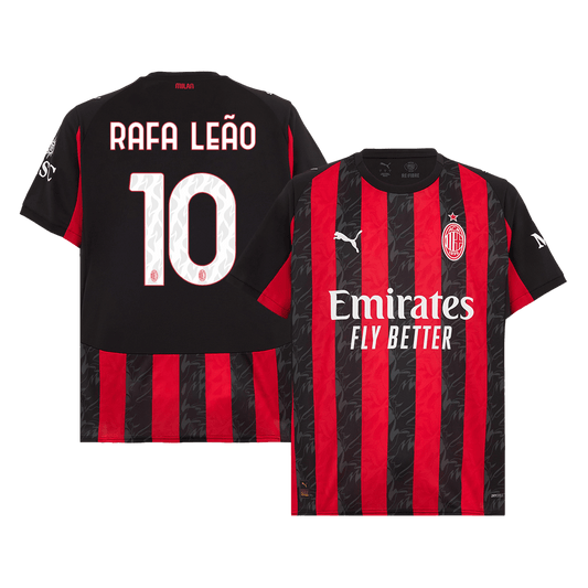 RAFA LEAO #10 AC Milan Home Soccer Jersey 2025/26 Red&Black