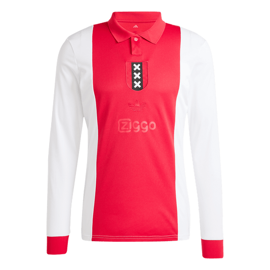 Ajax 125th Anniversary Long Sleeve Soccer Jersey 2024/25 Red&White