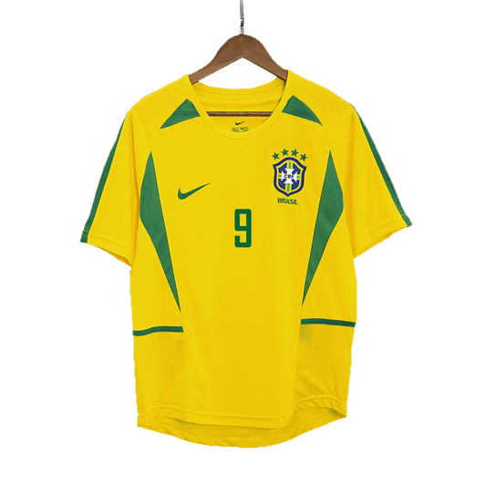 RONALDO #9 Brazil Retro Jersey Home Soccer Shirt 2002/03