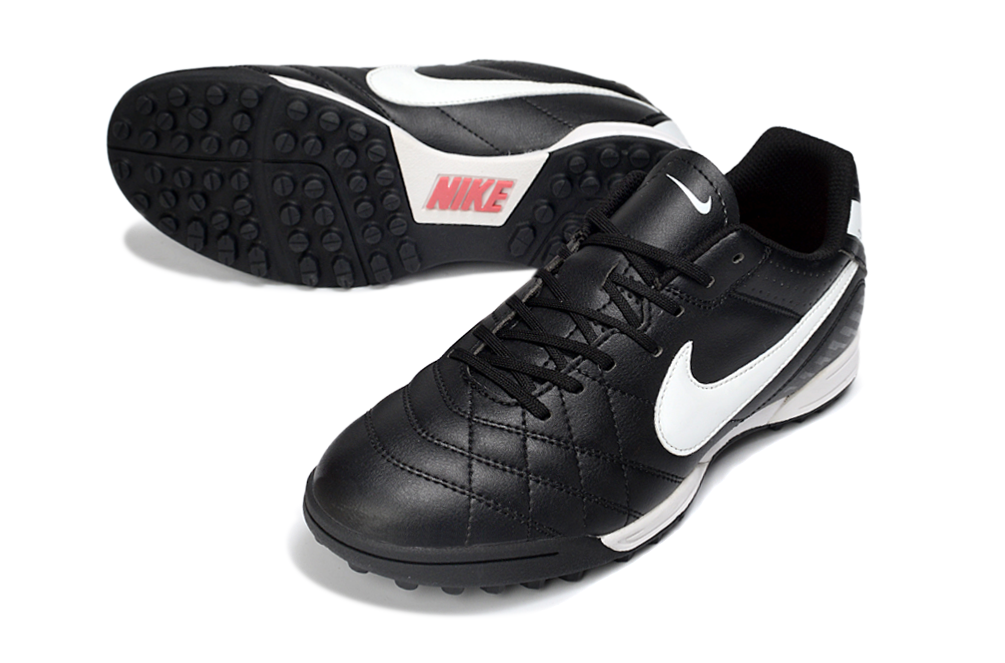Nike Tiempo Ligera V TF Men's Turf Soccer Boots Cleats Shoes - Black/White