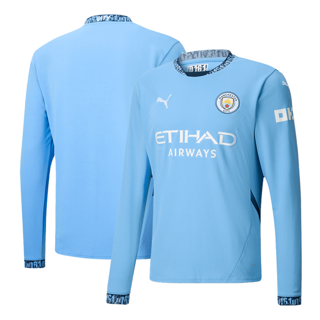 Manchester City Home Long Sleeve Football Shirt 2024/25