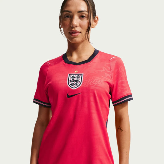 model wearing an 2026 England Women's Stadium Away Soccer Jersey