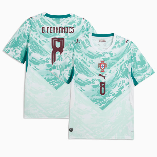 Portugal 2026 World Cup Away Stadium Replica Jersey with B. Fernandes #8 printing 