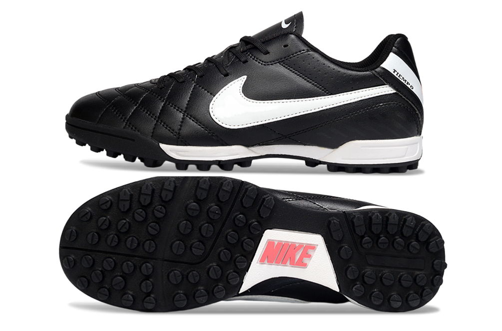 Nike Tiempo Ligera V TF Men's Turf Soccer Boots Cleats Shoes - Black/White