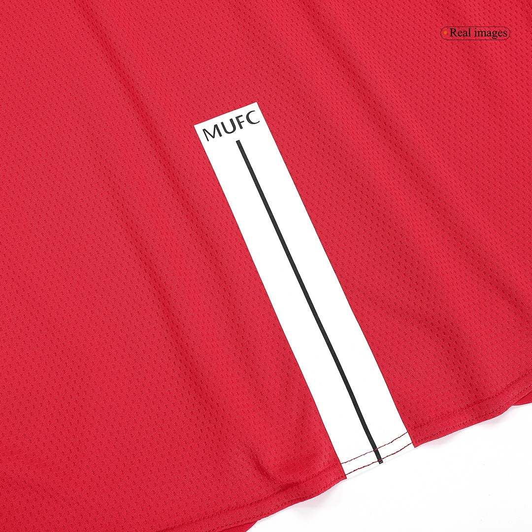 Retro Jersey SCHOLES #18 Manchester United Retro Jersey Home Soccer Shirt 2007/08 - UCL Final