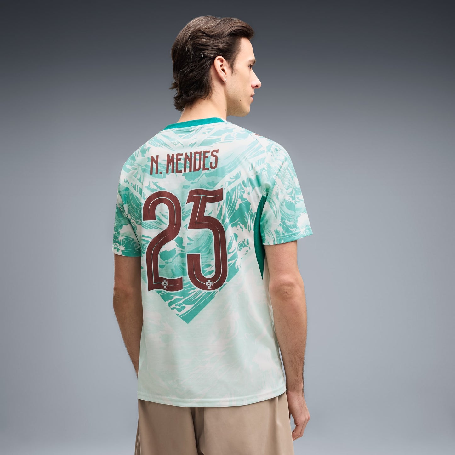 Portugal National Team 2026 N.MENDES Match  Football Soccer Away Jersey