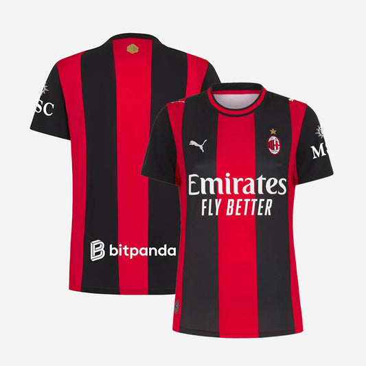 AC Milan 2026/27 women's home stadium jersey front and back view