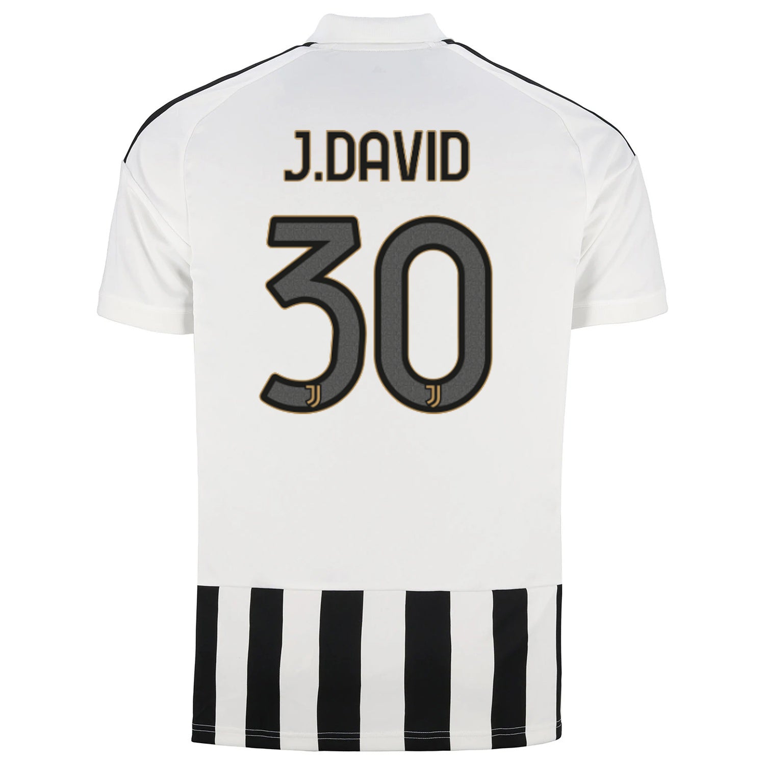 back view of Juventus 2026/27 home stadium jersey with J.DAVID #30 custom print