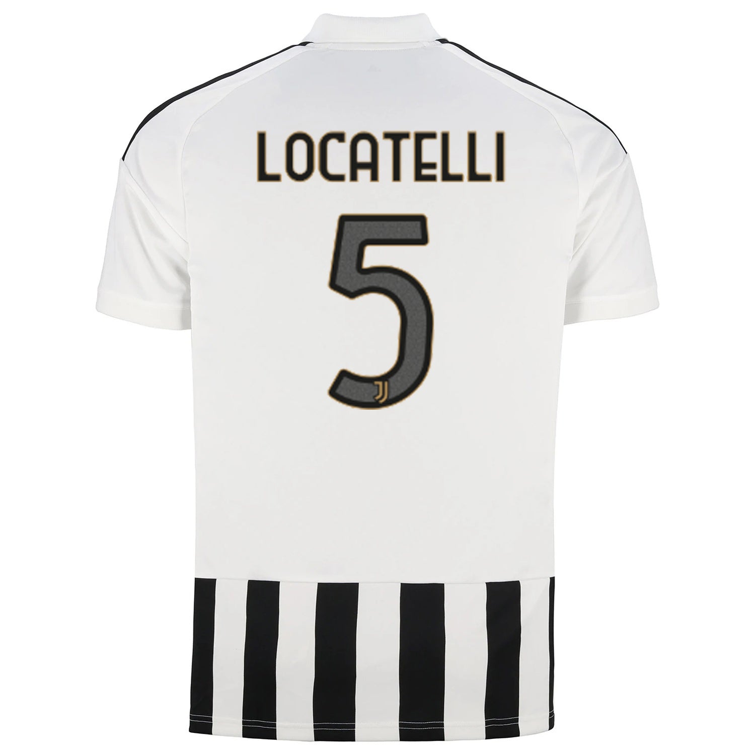 back view of Juventus 2026/27 home stadium jersey with LOCATELLI #5 custom print