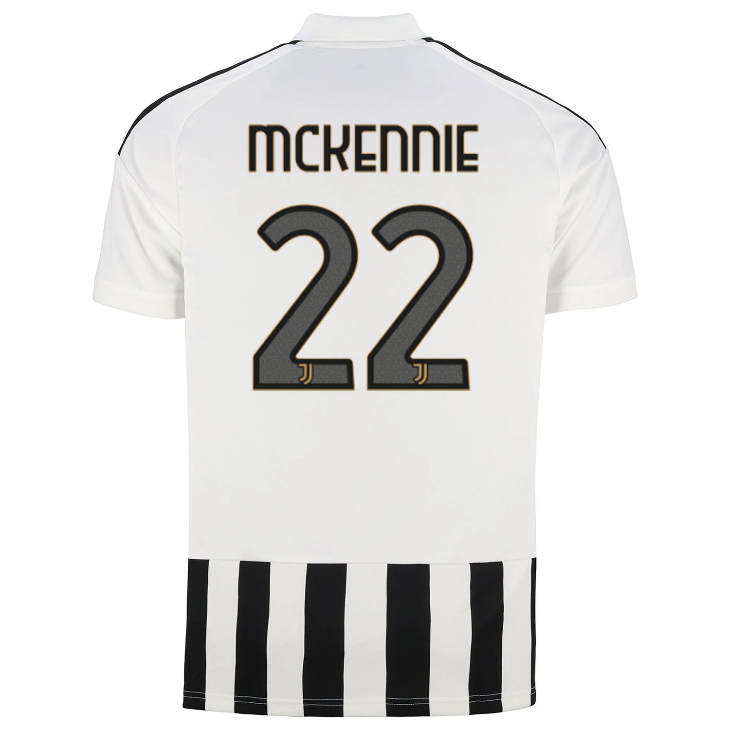 back view of Juventus 2026/27 home stadium jersey with MCKENNIE #22 custom print