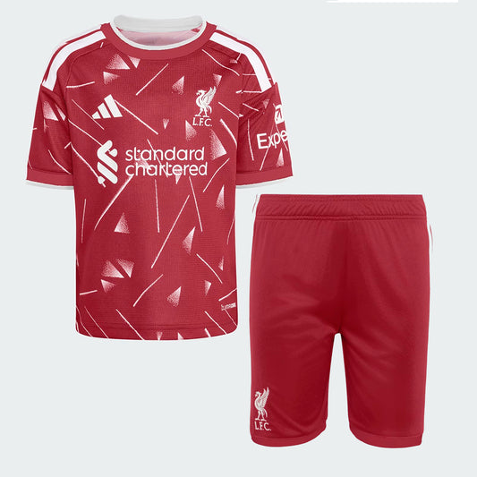 Liverpool 2026/27 kids home kit jersey and shorts set
