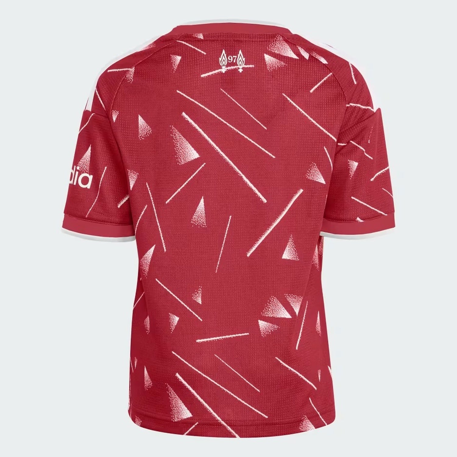 Back view of Liverpool 2026/27 kids home soccer jersey