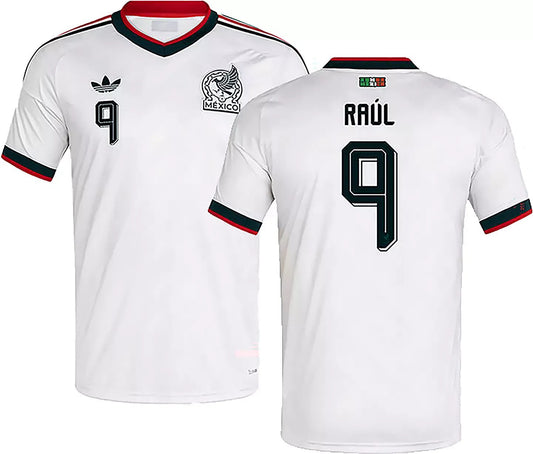 Mexico national team 2026 away soccer jersey with RAÚL #9 custom print