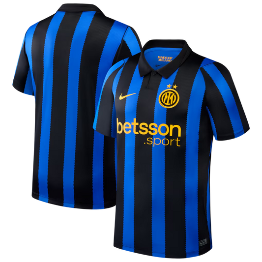 Inter Milan 2026/27 home soccer jersey front and back view