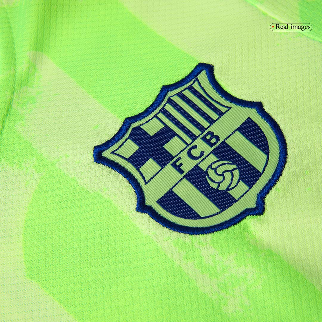 Kid's Barcelona Third Away Soccer Jersey Kit(Shirt+Shorts) 2024/25 - UCL (Spotify Logo Without Text)