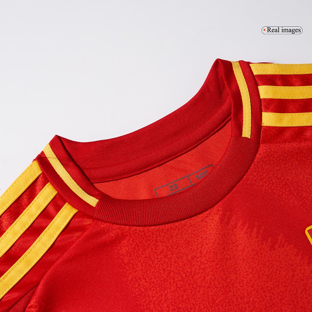 Gift-Kid's Spain Home Soccer Jersey Kit(Jersey+Shorts) Euro 2024