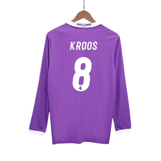 KROOS #8 Real Madrid Retro Jersey Away Long Sleeve Soccer Shirt 2016/17