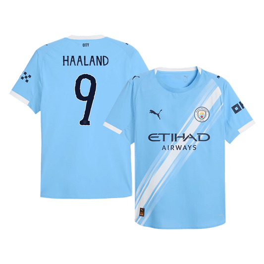 HAALAND #9 Authentic Manchester City Home Soccer Jersey 2025/26 Blue Jersey - Club World Cup
