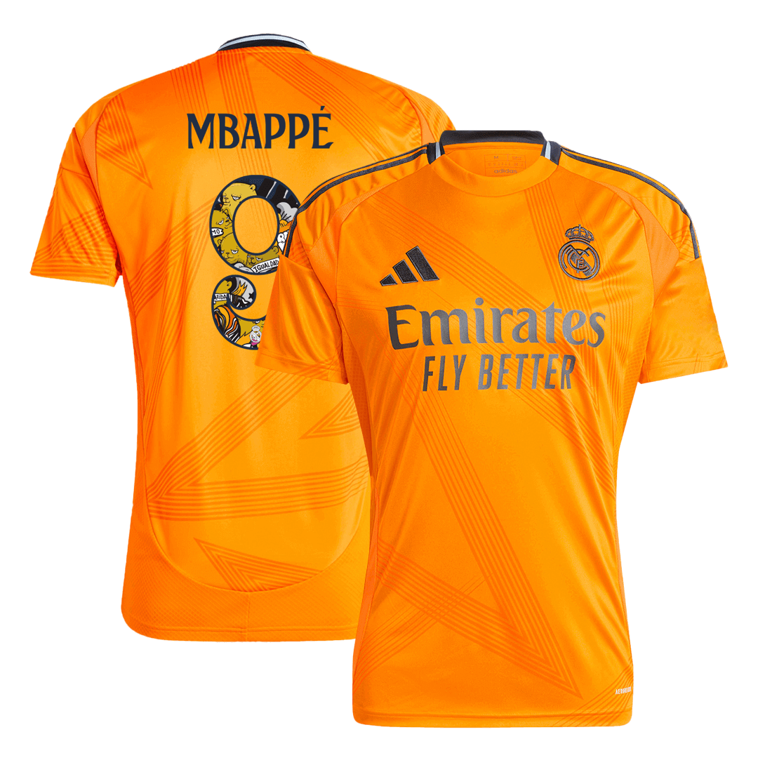 Mbappe #9 Real Madrid Away Soccer Jersey 2024/25 - Bear Champ Font