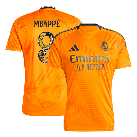 Mbappe #9 Real Madrid Away Soccer Jersey 2024/25 - Bear Champ Font