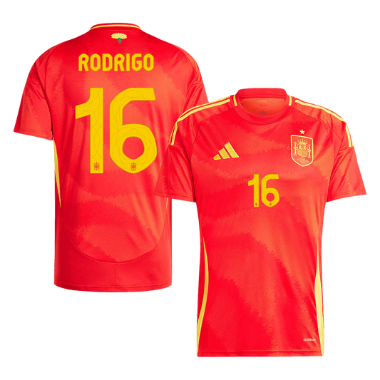 RODRIGO #16 Spain Home Soccer Jersey Euro 2024