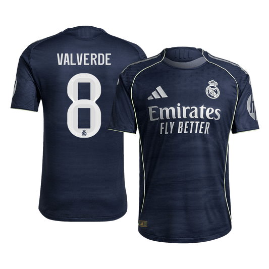VALVERDE #8 Real Madrid Away Authentic Soccer Jersey 2025/26