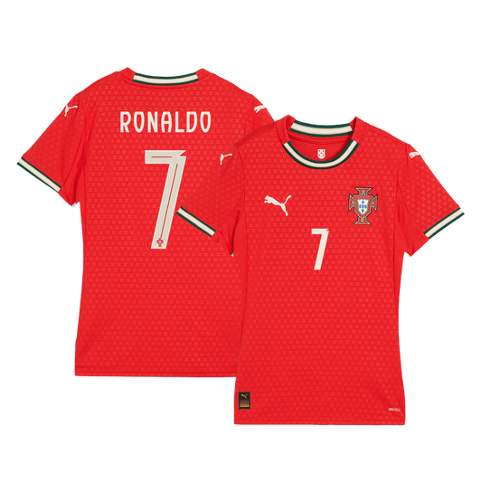 RONALDO #7 Women's Portugal Home Soccer Jersey 2025 Red