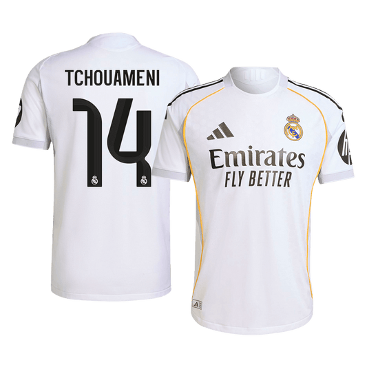 TCHOUAMENI #14 Real Madrid Home Authentic Soccer Jersey 2025/26