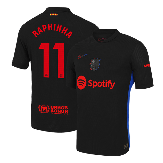 Authentic RAPHINHA #11 Barcelona Soccer Jersey Away Shirt 2024/25