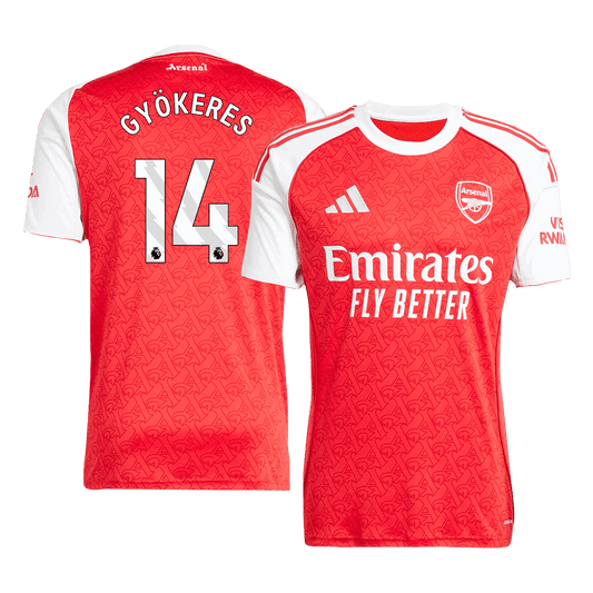 GYÖKERES #14 Arsenal Home Soccer Jersey 2025/26