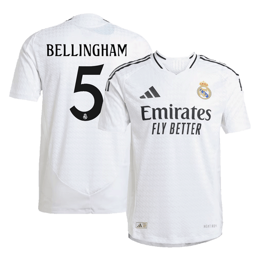 Real Madrid Cheap Soccer Jersey BELLINGHAM #5 Home 2024/25 - Player Version, Slim Fit
