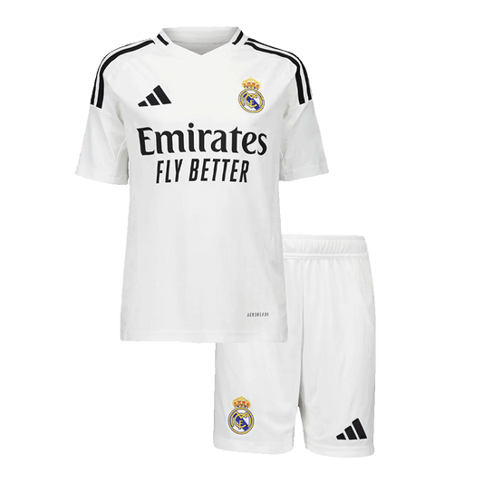 Gift-Kid's Real Madrid Home Soccer Jersey Kit (Shirt+Shorts) 2024/25