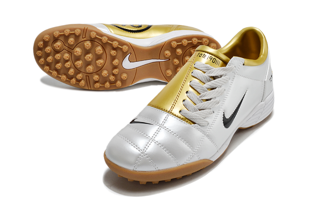 Nike Total 90 (T90) Laser SE FG/MG Football Soccer Boots Cleats WHT-GRY