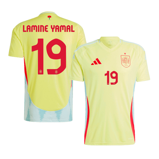 LAMINE YAMAL #19 Spain Away Soccer Jersey Euro 2024